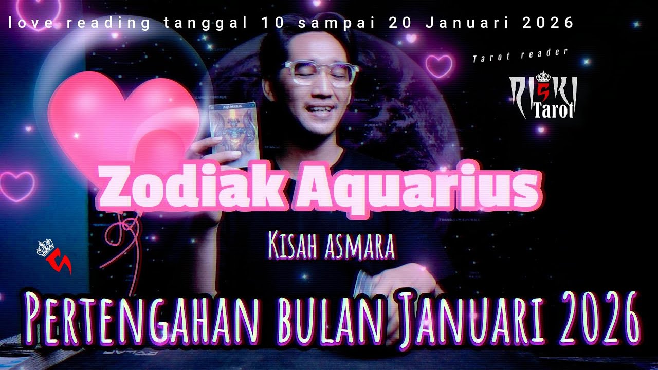 Zodiak Aquarius,Energi tarot di asmara pertengahan bulan Januari 2026,di Chanel Riski Tarot
