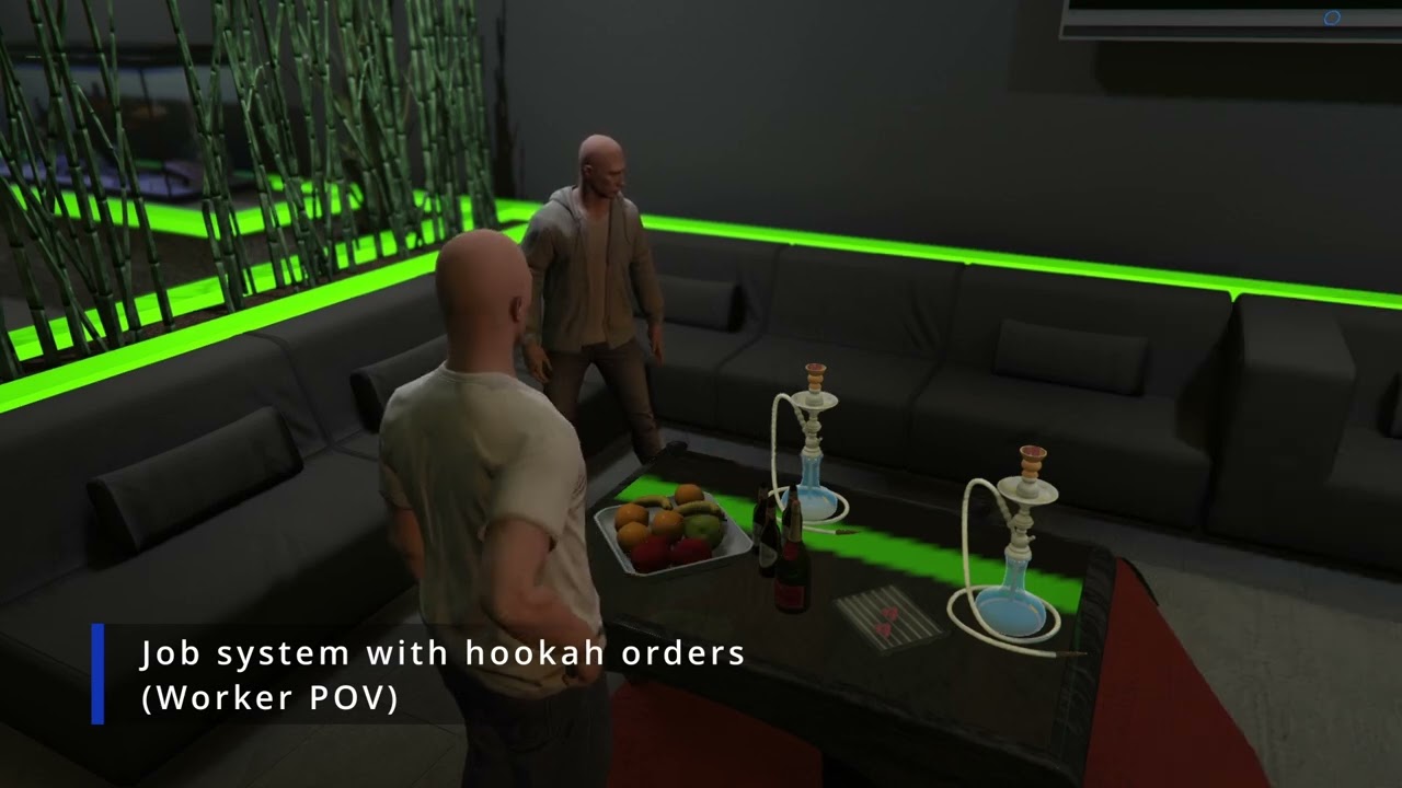 [QB-Core] FiveM Hookah script, Early Alpha, Job system with orders