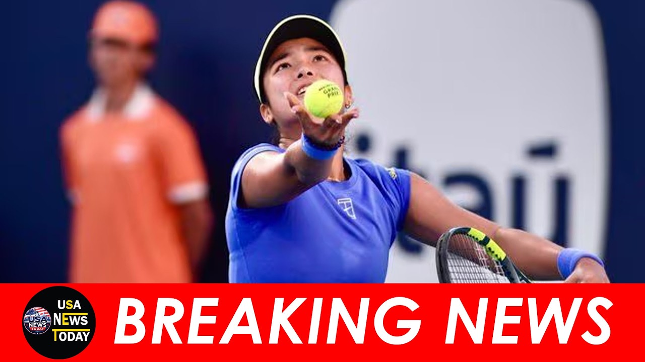 Qinwen Zheng reacts to being drawn to play Alex Eala in the first round at the Washington Open