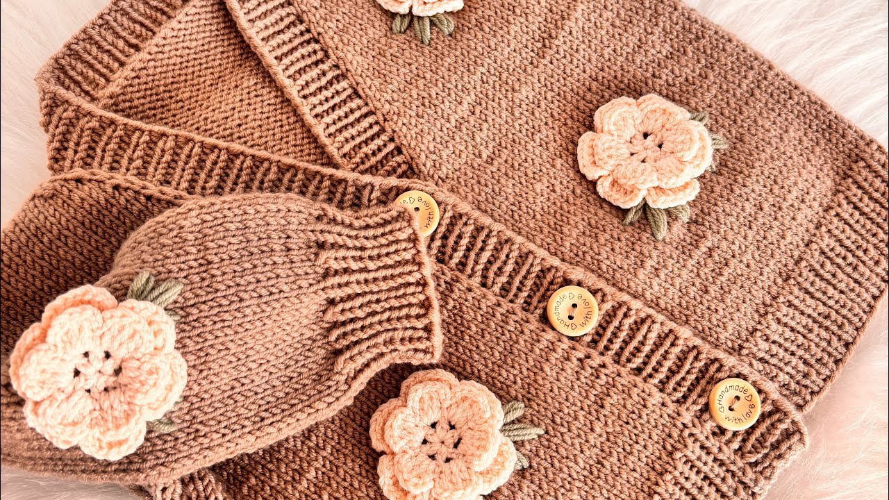 Çiçekli Bebek Hırkası Yapımı