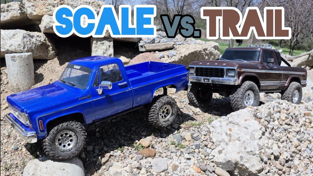 RC4WD Chevrolet k10 vs Traxxas trx4 F150  Pt1. Which do you want? Scale/Trail performance comparison