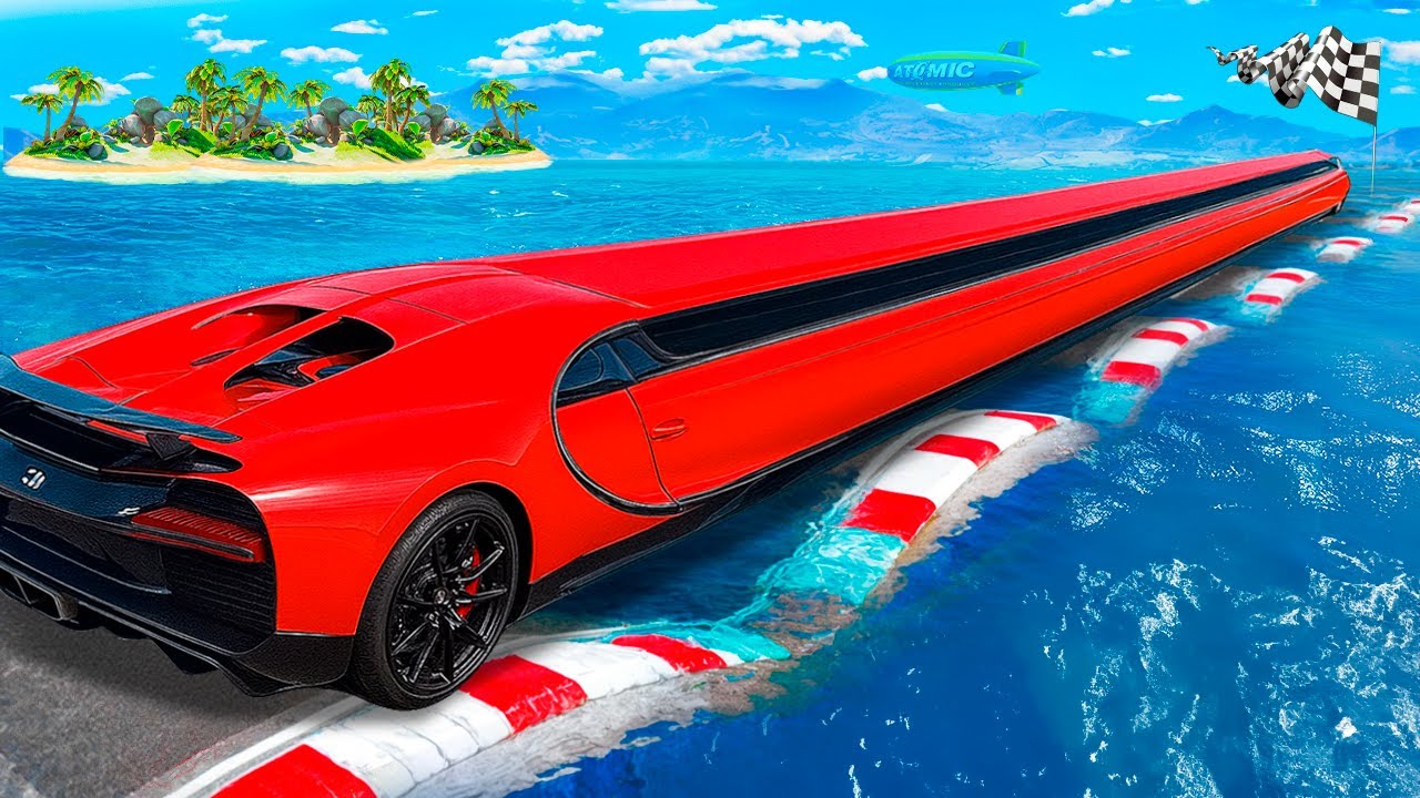 ¿QUÉ TAN LEJOS PUEDE LLEGA UN COCHE SOBRE baches de agua en GTA 5?