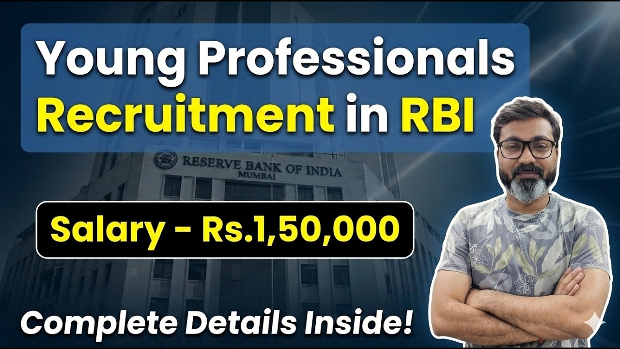 Young Professionals Recruitment in RBI I Jobs in RBI I Manish Sir