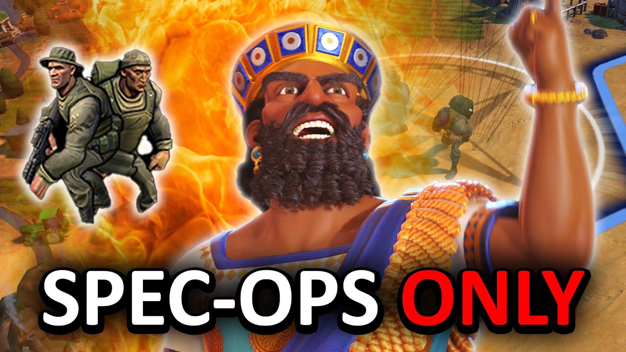 I Conquered The World With ONLY Recon Units As Babylon By Building Spec-ops ON DEITY