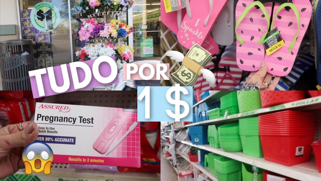 TUDO POR 1 $ 😱 | TOUR PELA LOJA DOLLAR TREE EUA - Vanessa Moraes
