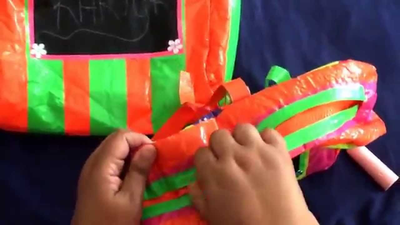 Dollar Tree duct tape and stickers used to make Backpacks