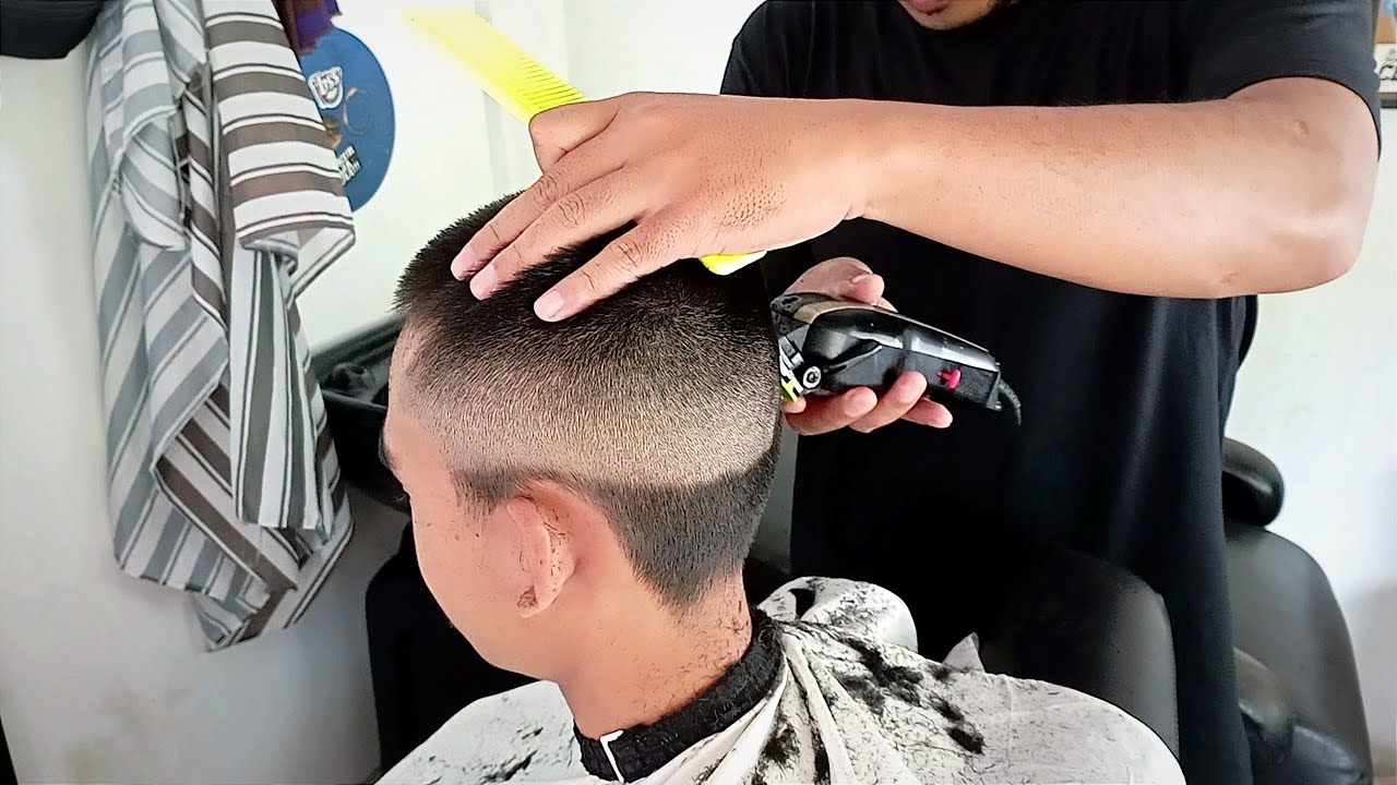 Tutorial Mudah cukur cepak Buzzcut untuk semua usia paling mudah untuk tukang cukur pemula
