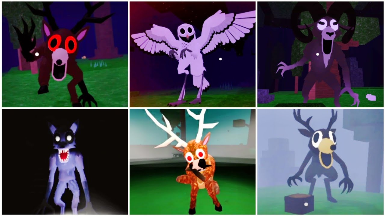 99 nights in the forest original jumpscares vs fake jumpscares in roblox 