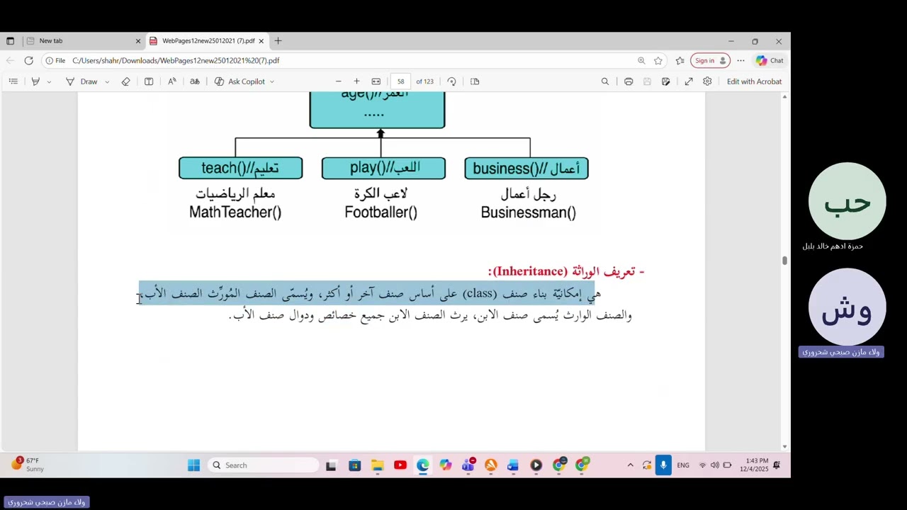 البرمجة الكينونيهالوراثة