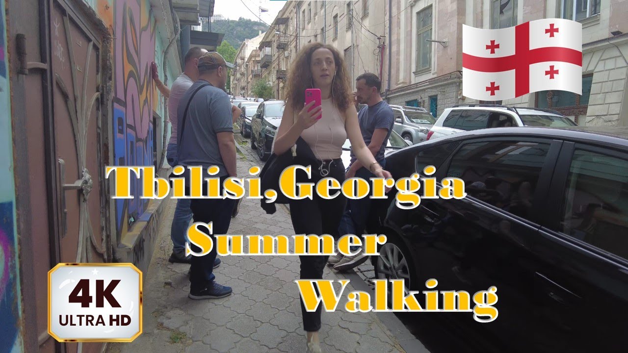 Tbilisi Georgia 4K summer walking travel 2022 / Hot summer walk