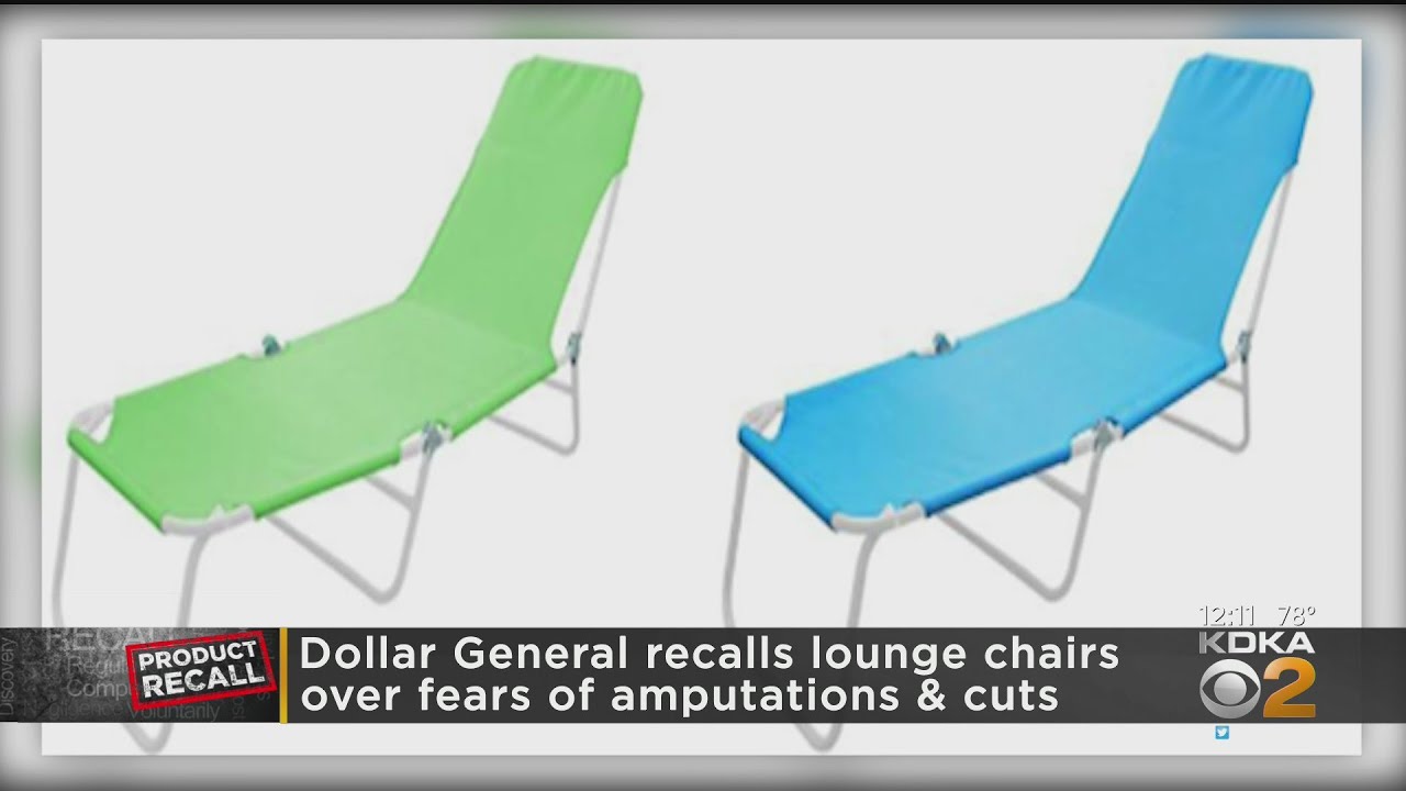 Dollar General Lounge Chairs Recalled Over Injury, Amputation Concerns