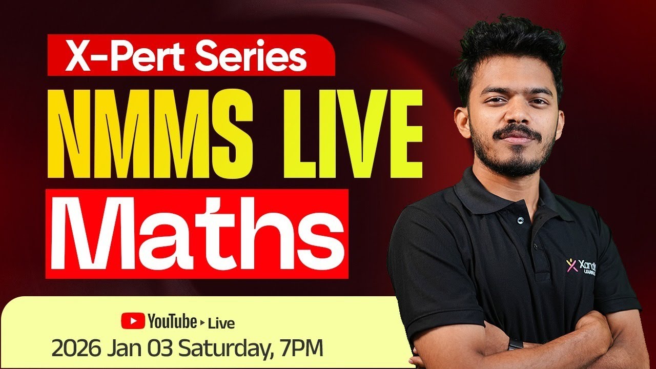 🔴 NMMS Mathematics 2026 | X-pert Series Live Class | Class 8 NMMS Mathematics Important Questions