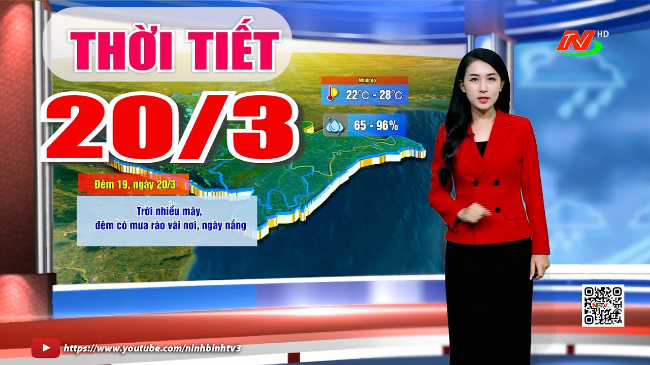 Dự báo thời tiết đêm 19, ngày 20/3/2026 | Đêm mưa rào vài nơi, trưa chiều giảm mây trời nắng.