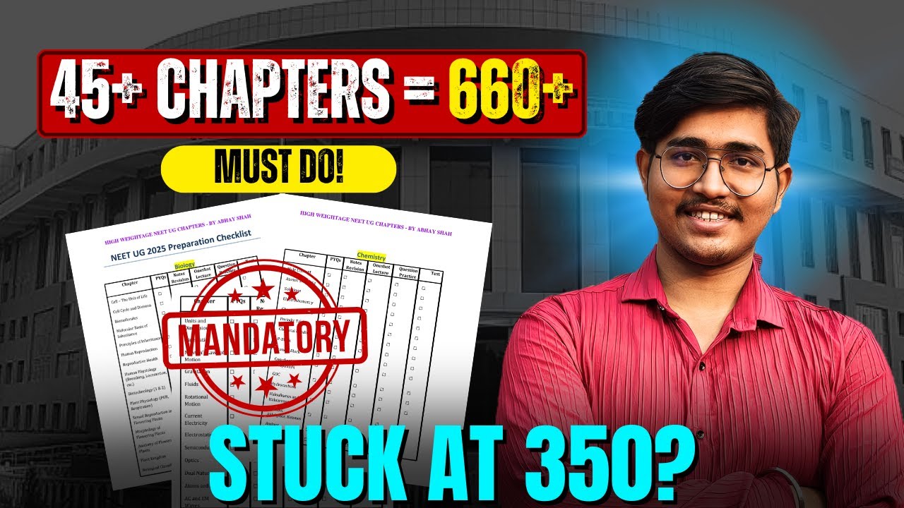45+ Chapters = 650+ Marks in NEET 2025 | Only Last Chance to Crack NEET 2025 | Abhay Shah
