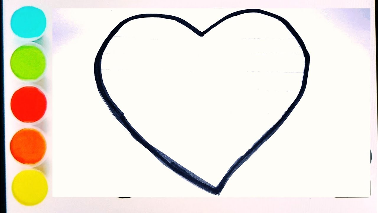How to Draw a Rainbow Heart Coloring For kids |  colors For Toddlers #drawing #coloring #howtodraw