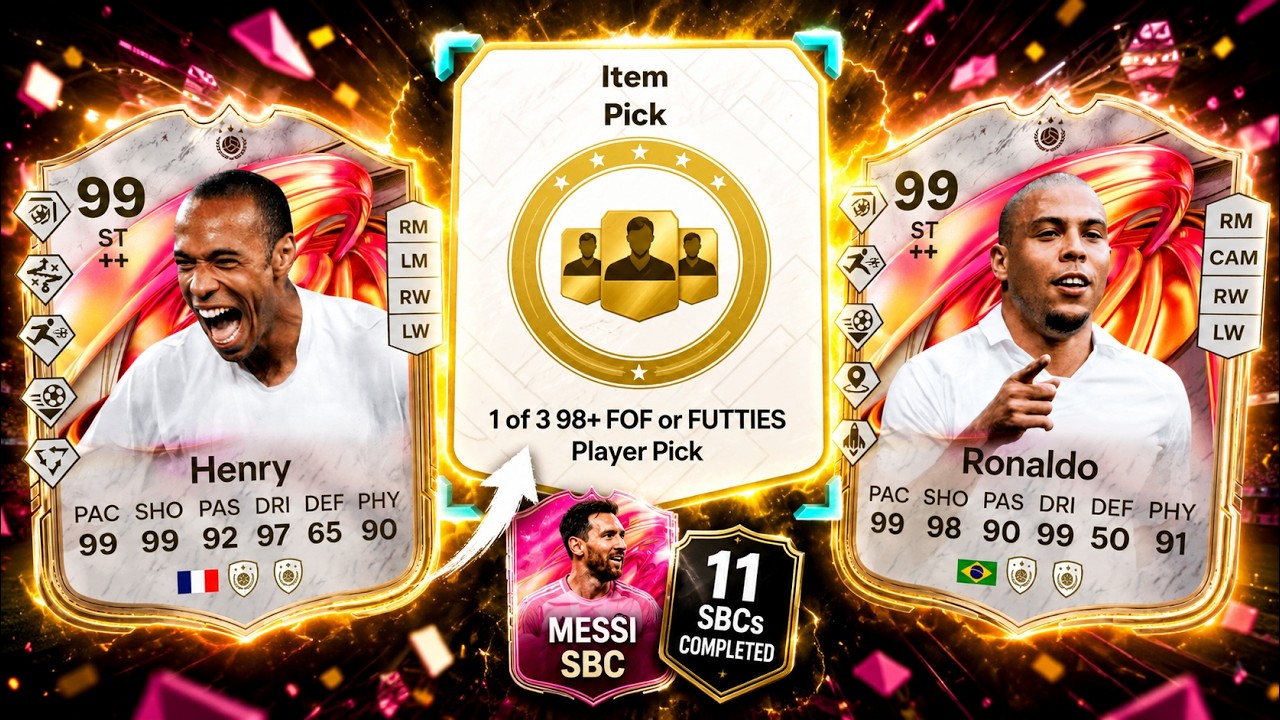 98+ Player Picks&hellip; I Put MESSI in One 😳 99 R9 & HENRY ALSO PACKED!