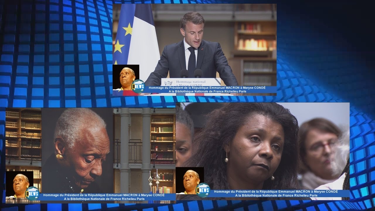 Hommage du Président de la République à Maryse CONDÉ A la Bibliothèque Nationale de France à Paris