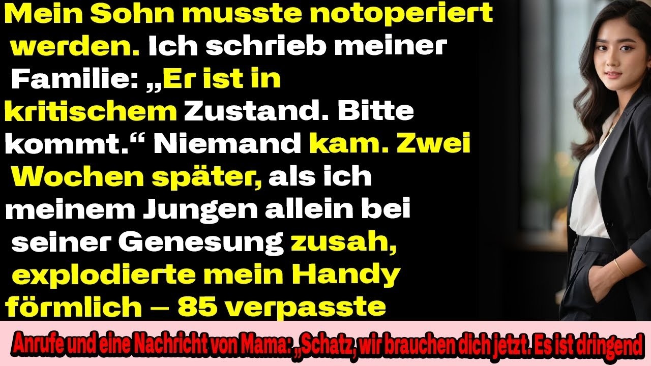 Mein Sohn lag auf der Intensivstation – meine Familie ignorierte mich, ich brach den Kontakt ab.
