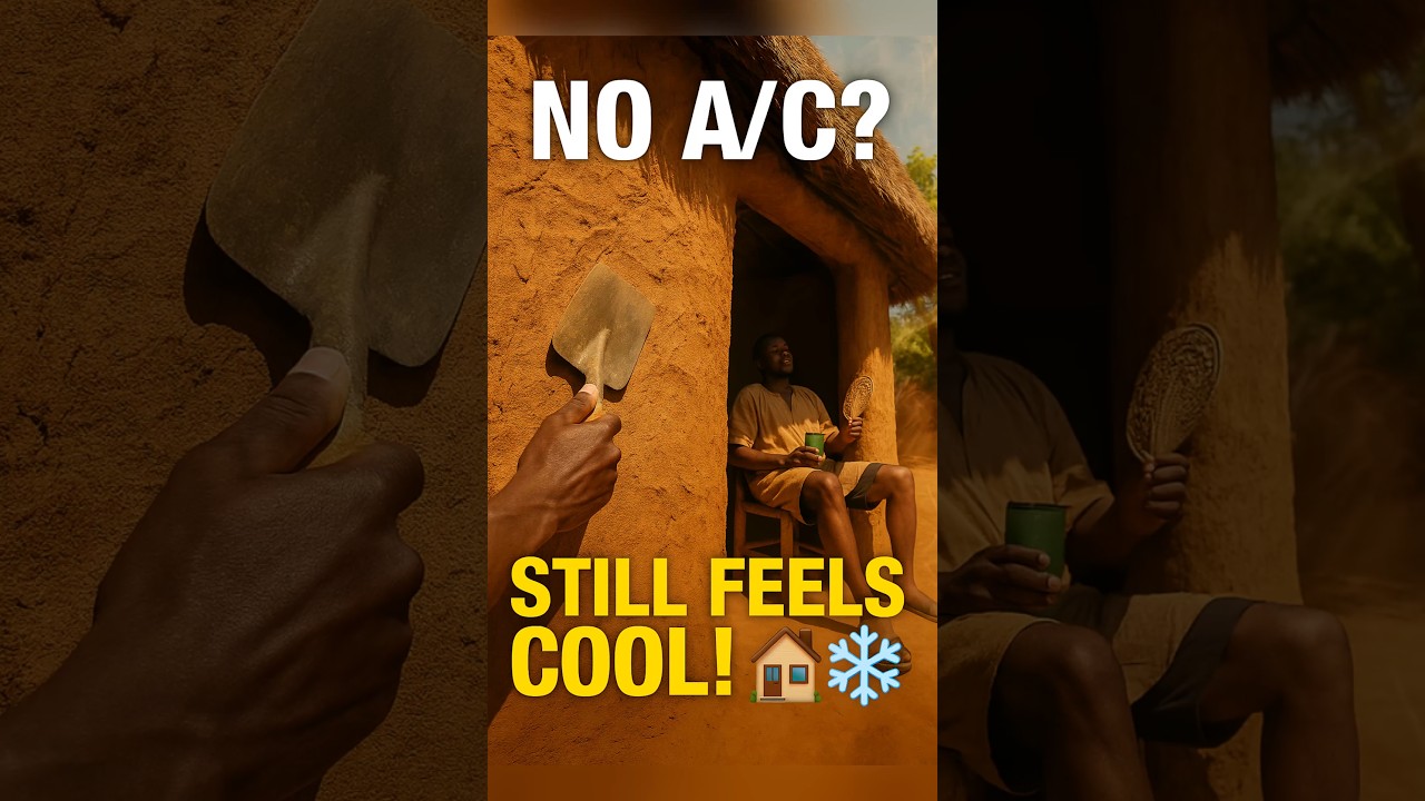 How Mud Houses Stay Cool Without AC &mdash; Natural Engineering! #engineering #airconditioner #shorts