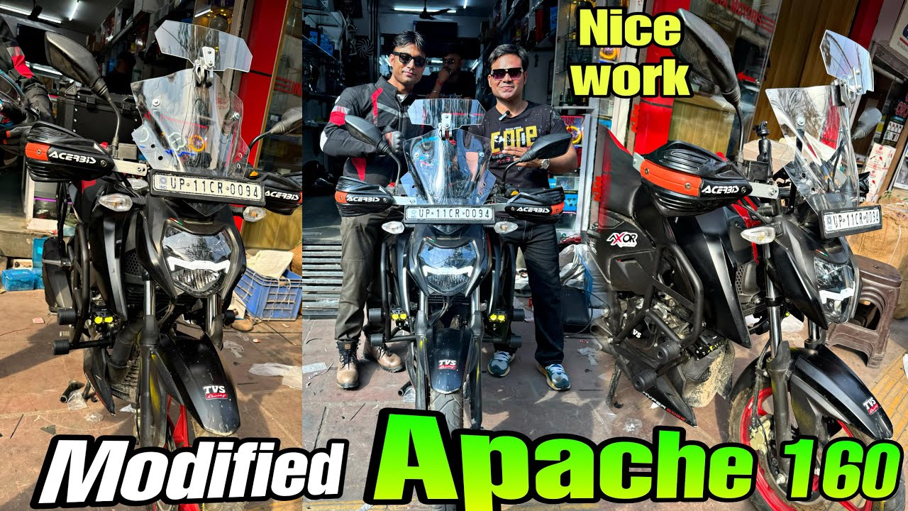 Tvs Apache Rtr 160 4V Special Edition Modified | Apache 160 crash Guard 😱
