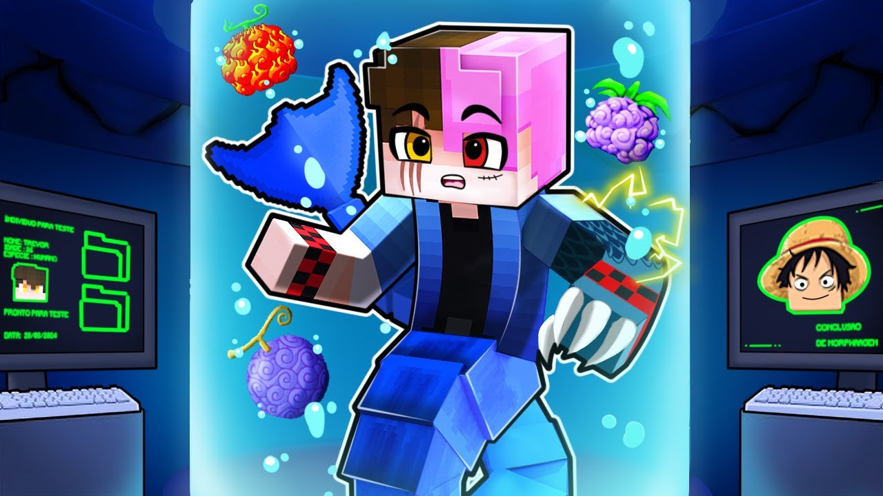 Minecraft mas eu sou um EXPERIMENTO no MUNDO DE ONE PIECE !