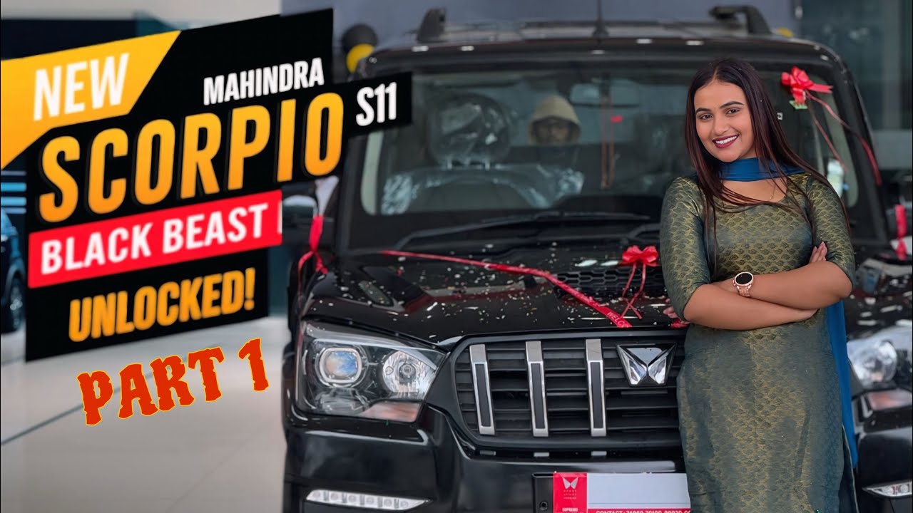 Finally Le Li Apni Dream Car | Black Mahindra Scorpio S11 Delivery Vlog Part 1 #mansiduhan