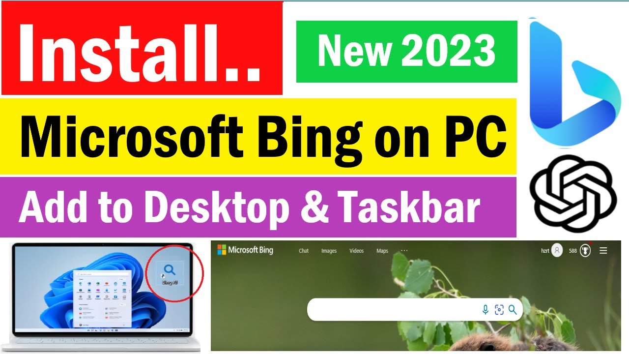 Microsoft Bing for PC/Laptop | How to put a Bing shortcut on PC desktop | Bing AI for PC