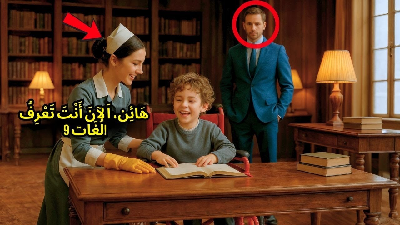 مليونير يرى عاملة تنظيف متواضعة تُعلِّم 9 لغات لابنه المقعَد... فيُصدم!
