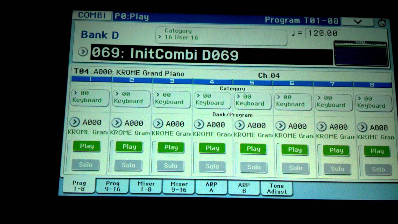Tutorial Korg Krome - Modo Combi
