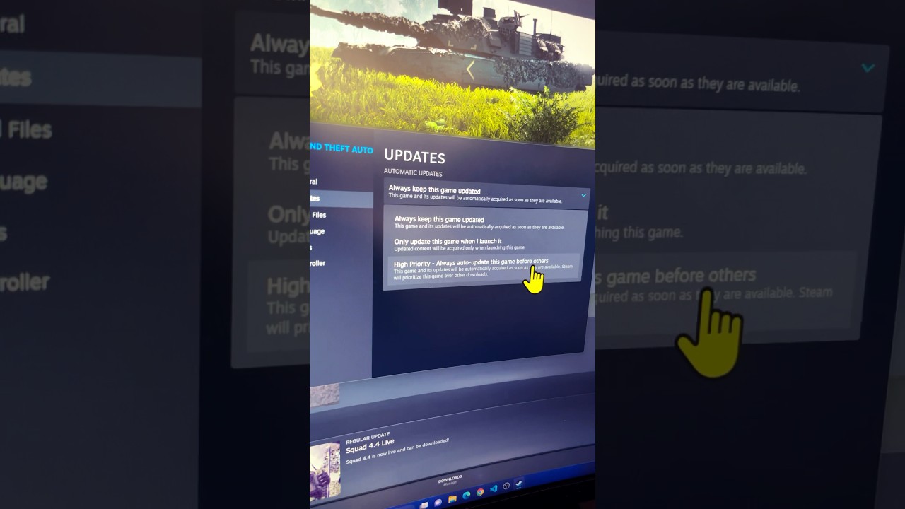 Как обновить видеоигры в Steam