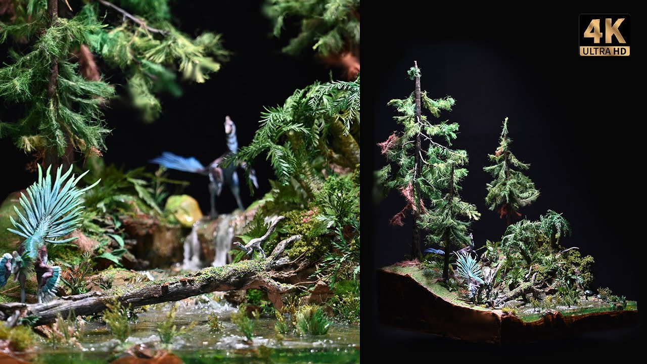 Building Diorama of Late Cretaceous North America Dinosaurs & Plants