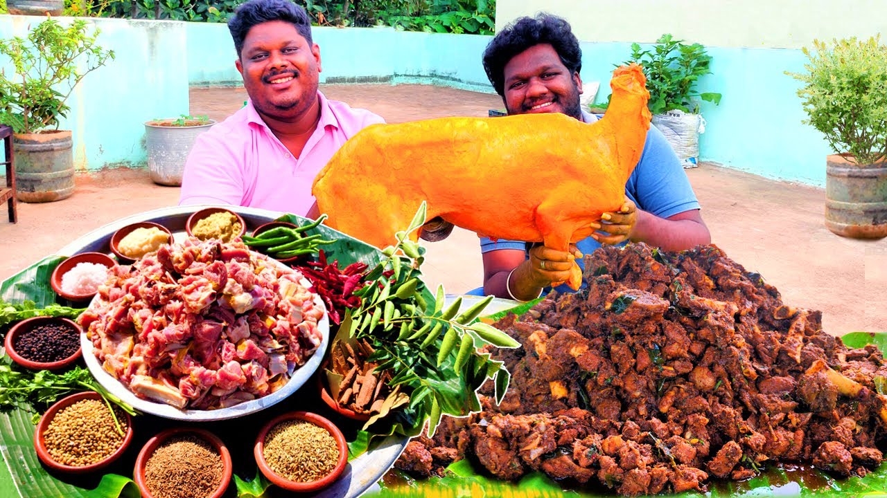 Full Goat Cooking | Mutton Chukka | Mutton Fry | Tamil Cooking Channel
