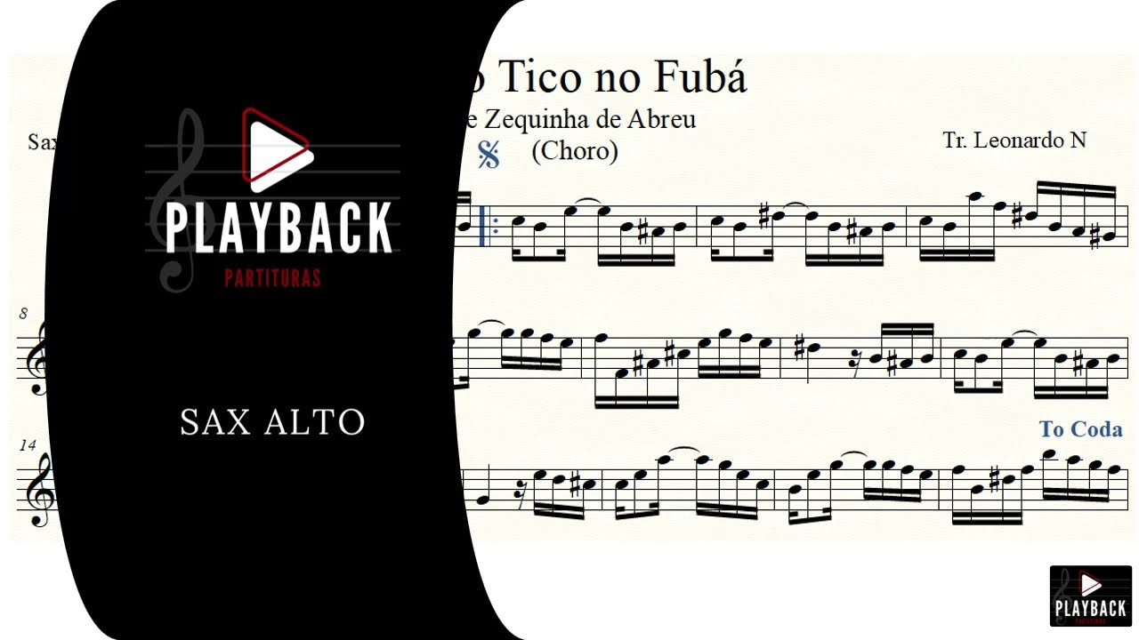 Tico - Tico no Fubá | Sax Alto | Partitura e Playback