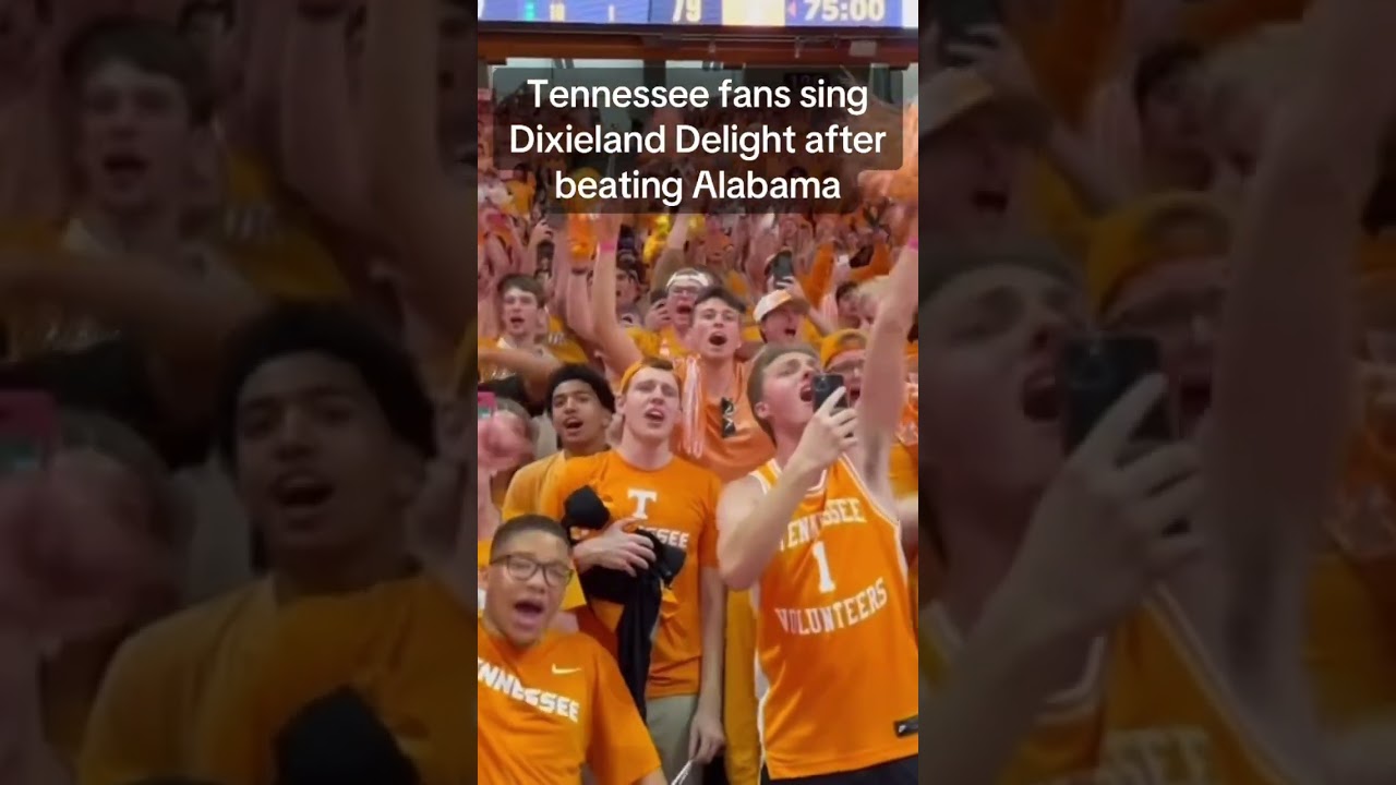 Tennessee fans sing Dixieland Delight after beating Alabama