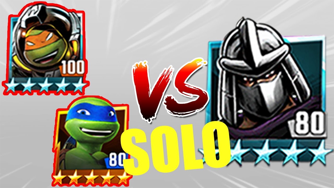 TMNT Legends Mikey Space, Leo Nick VS Shredder Classic