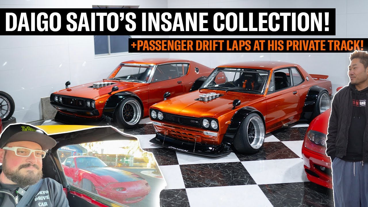 Daigo Saito's CRAZY Home Garage and Drifting At His PRIVATE Track! Ft. Larry Chen, Robbie Nishida