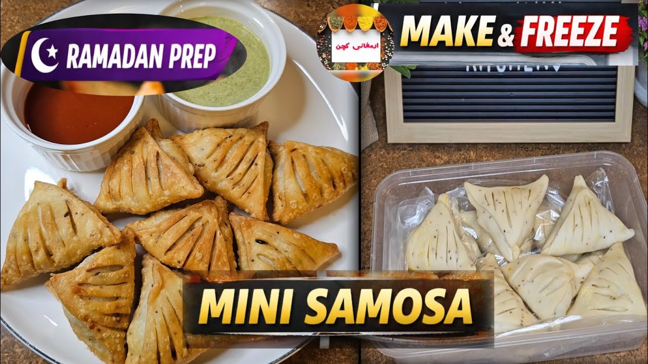 Make&Freeze Mini Aloo Samosa for Ramadan Crispy Samosay Recipe for Iftar Prep@armaghanikitchen5913 