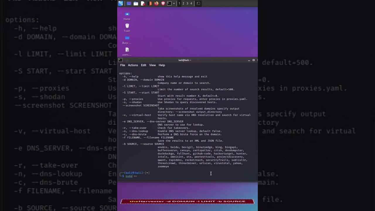 👌theHarvester OSINT tool for your Kali Linux (Cyber Security ) | Ethica