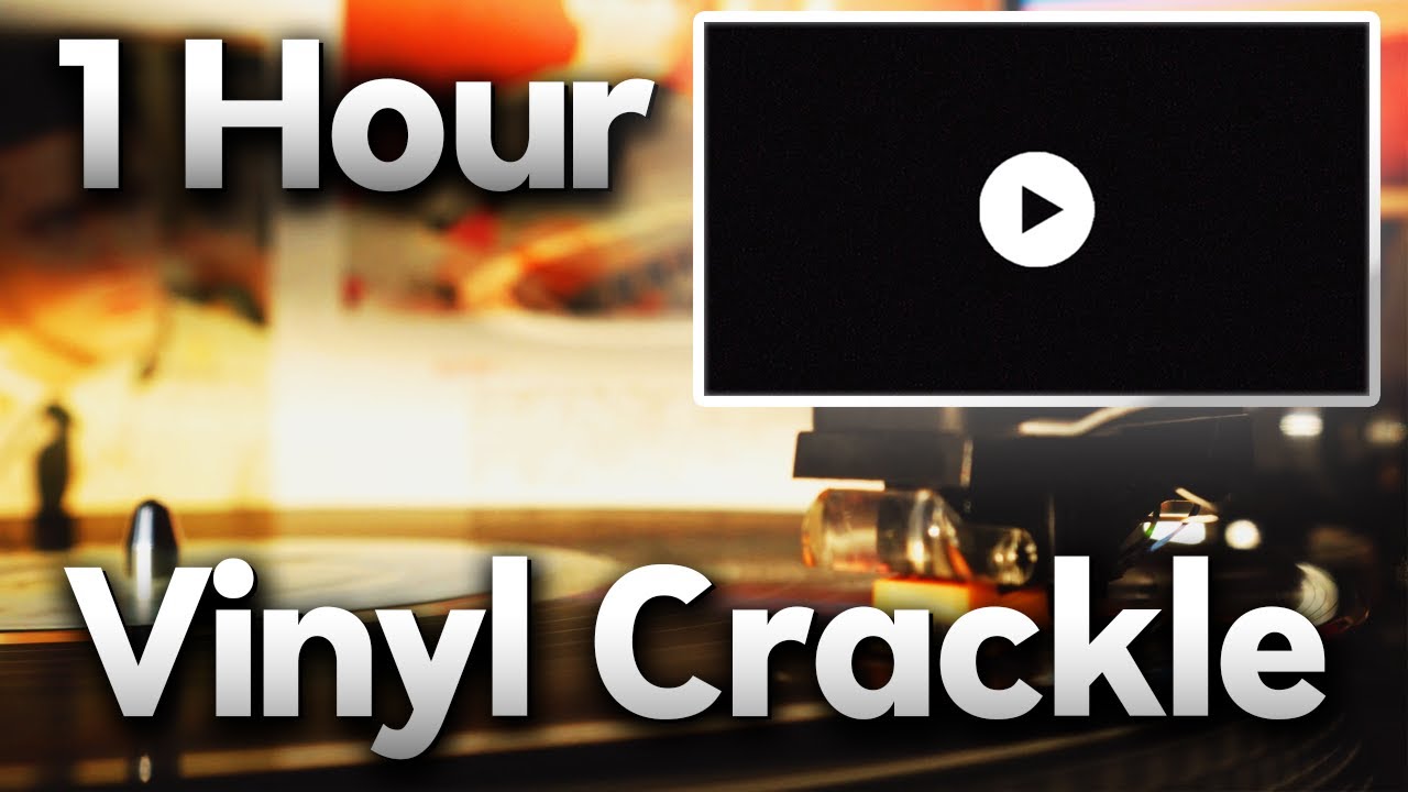 1 Hour of ambient Vinyl Crackle Sounds | Blackscreen