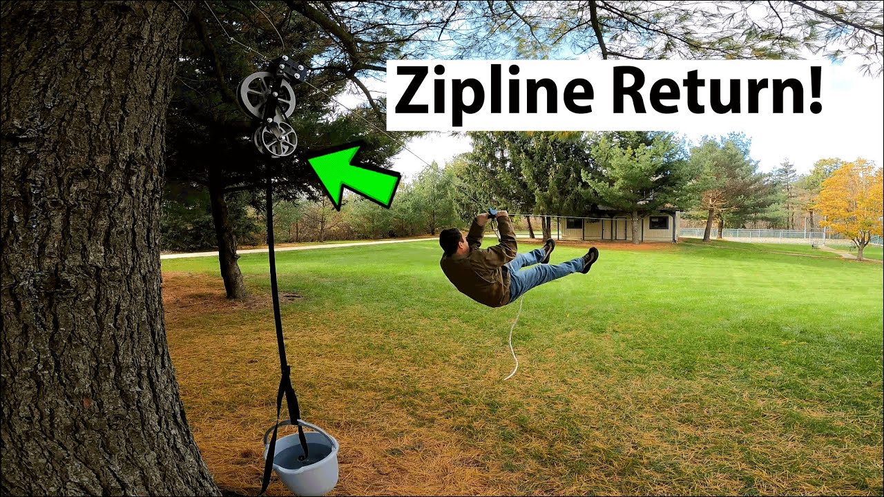 ✅ Automatic Zip Line Return System!  How To Get The Trolley Back To The Start - ZipLineGear.com