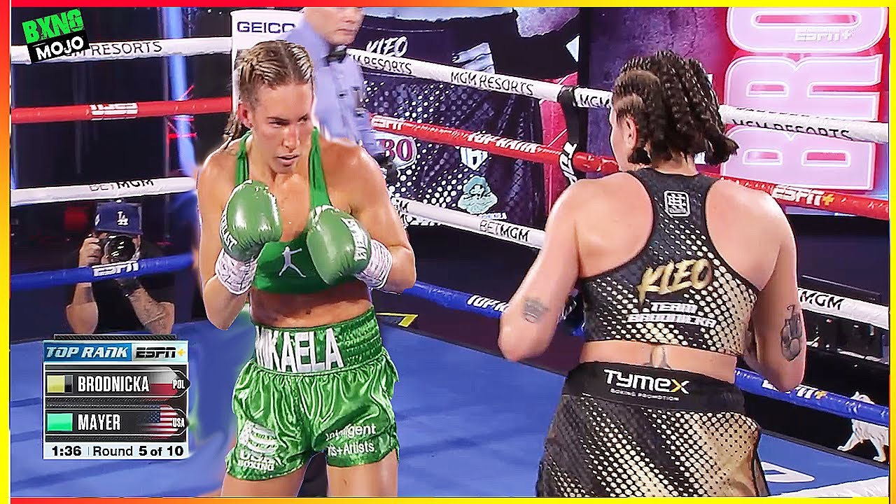 Микаэла Майер (США) vs Ева Бродницка (Польша) &ndash; лучшие моменты бокса в HD
