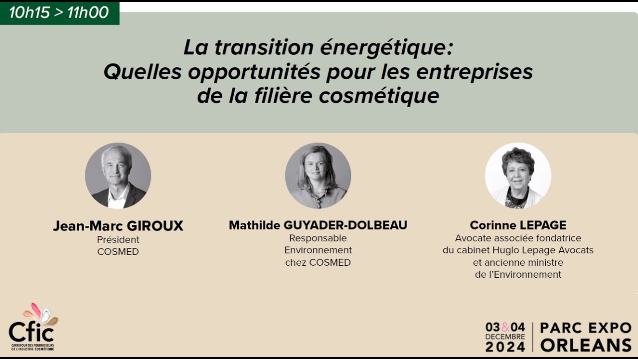 La transition énergétique : Quelles opportunités pour les entreprises de la filière cosmétique ?