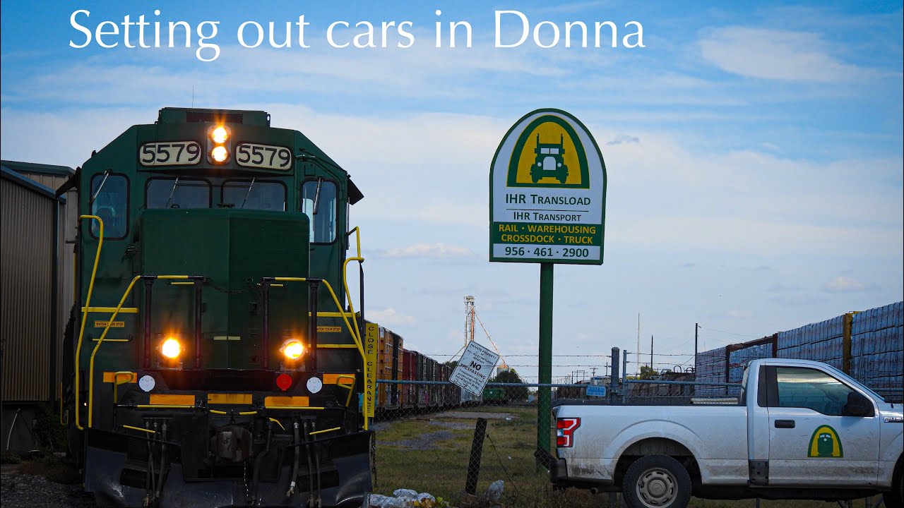 Setting out cars in Donna Tx with a RVSC GP16 and GP38-2