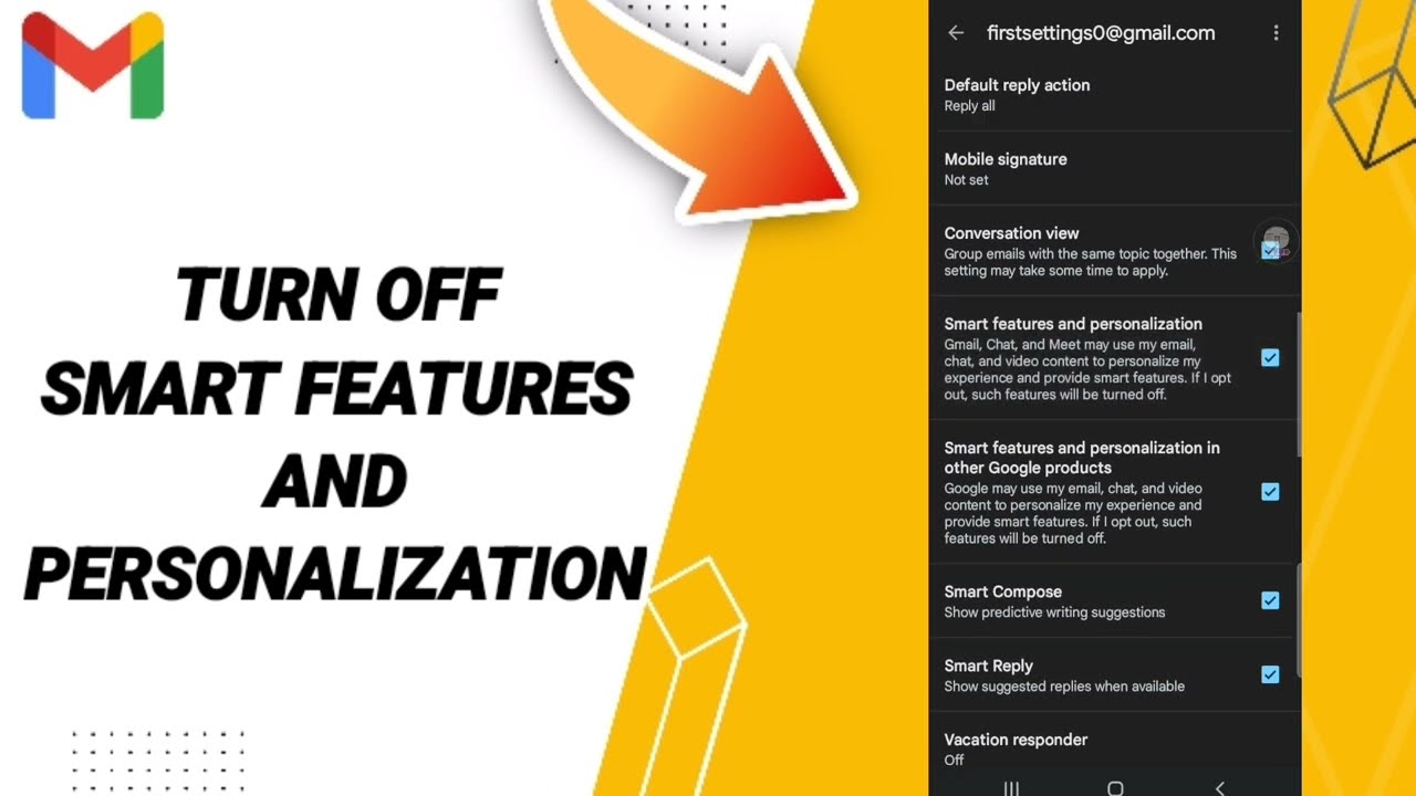 How To Turn Off Smart Features And Personalization On Gmail App