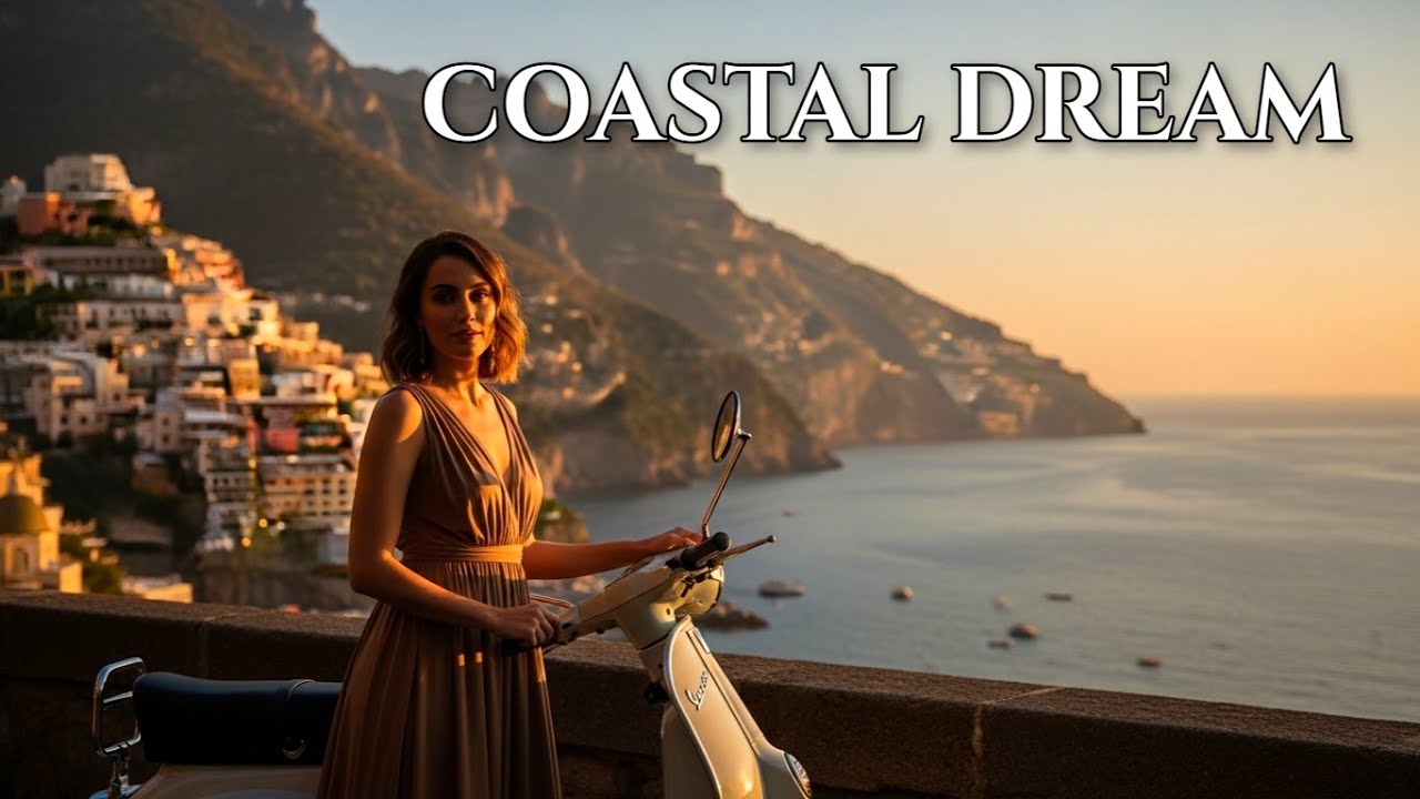 Mediterranean Evening Calm 🌅 Soft Italian Music & Ocean Waves