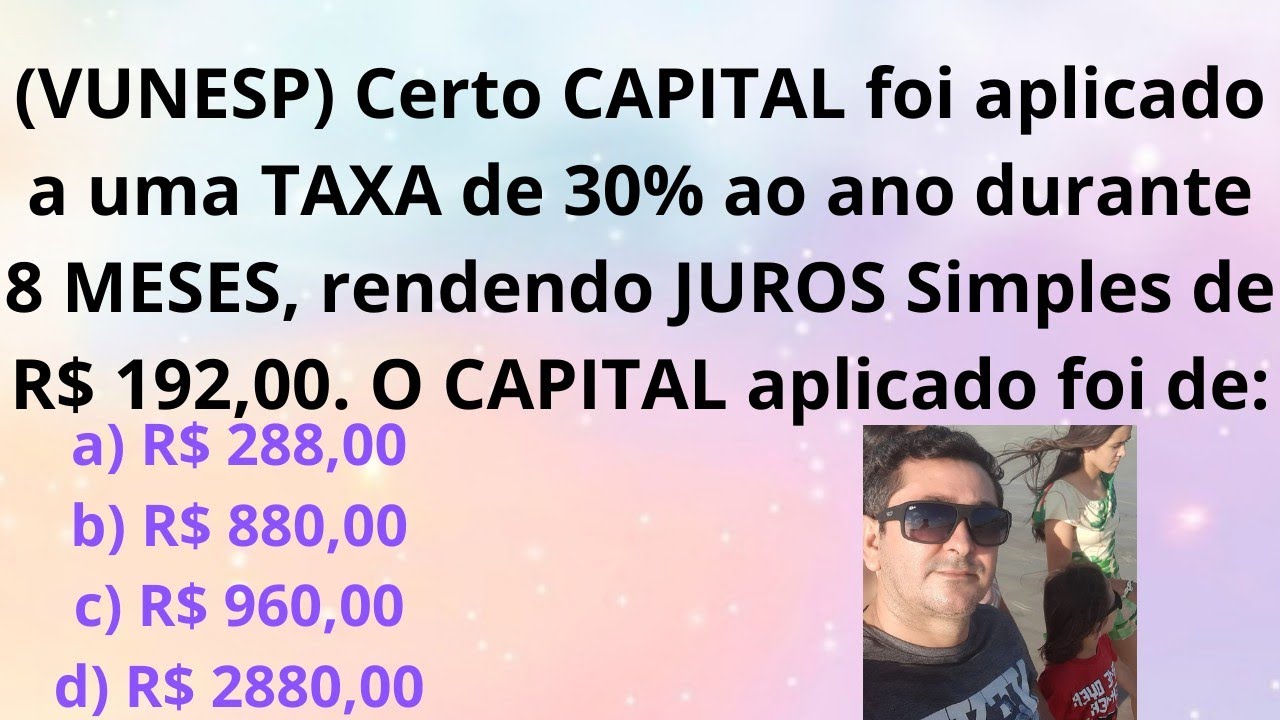 Juros Simples - Cálculo do Capital