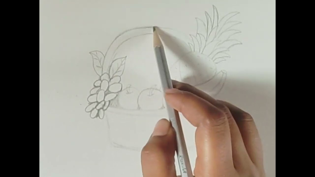 Full of basket fruits drawing ( easy....... Tutorial) //pencilsketch //