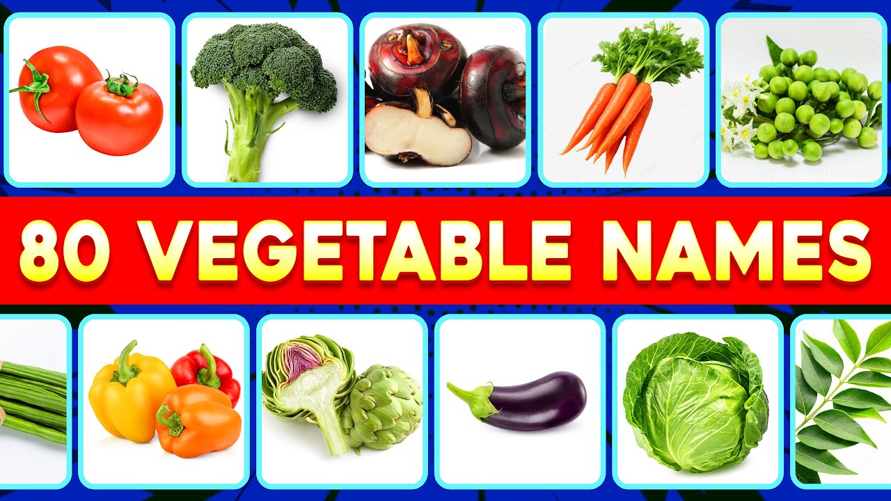 80 Vegetable Names Revealed | English for Beginners