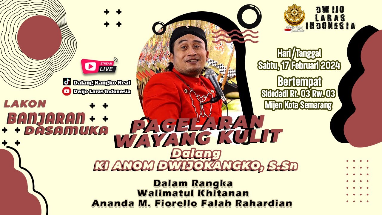 🔴LIVE WAYANG KULIT DALANG KI ANOM DWIJOKANGKO, S.Sn ''BANJARAN DASAMUKA''