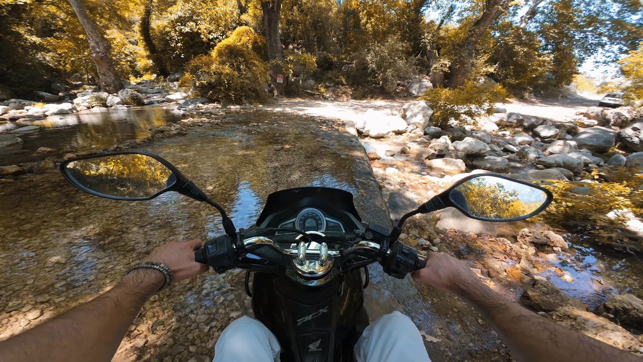 Riding My Honda PCX 125 to the Mountains  Helmet Cam POV  Peaceful Nature Ride